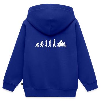 MOTORRAD BIKER EVOLUTION SUPERBIKE MOTORRAD BIKE - Kinder Premium Organic Zip Hoodie - Royalblau - Hinten - AI Model Kid Male (0cm)