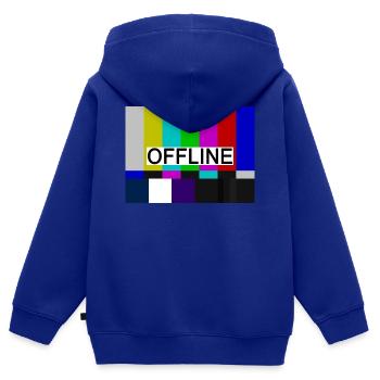 Offline Shirt Geschenk - Kinder Premium Organic Zip Hoodie - Royalblau - Hinten - AI Model Kid Male (0cm)