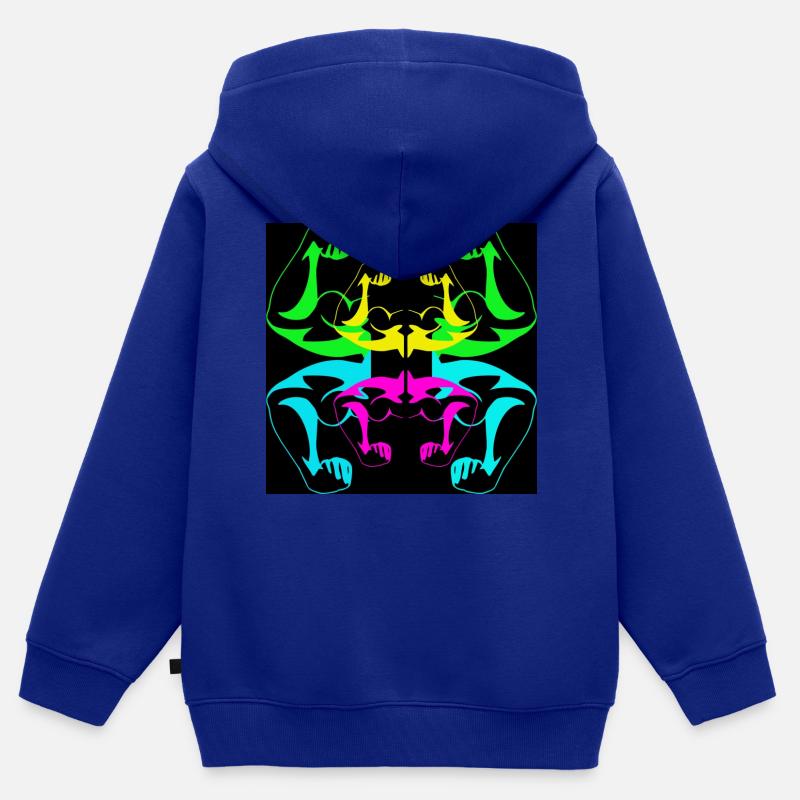 Flash Powerful - Sweat Premium à capuche zippé enfant bio - bleu roi