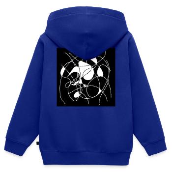 Art - Licht im dunkeln - Kinder Premium Organic Zip Hoodie - Royalblau - Hinten - AI Model Kid Male (0cm)