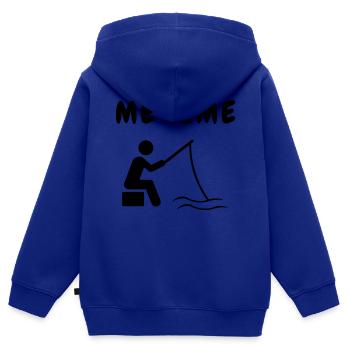 Angeln Fischer Fischen Angler Geschenk Fischerei - Kinder Premium Organic Zip Hoodie - Royalblau - Hinten - AI Model Kid Male (0cm)