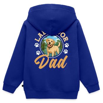 Labrador Hund Lustiges Schlafshirt Hunde Geschenk - Kinder Premium Organic Zip Hoodie - Royalblau - Hinten - AI Model Kid Male (0cm)