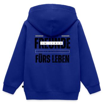 Beste Freunde FREUND Kumpel Kumpels - Kinder Premium Organic Zip Hoodie - Royalblau - Hinten - AI Model Kid Male (0cm)