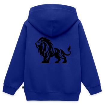 Tribal Löwe mit großer Mähne - Kinder Premium Organic Zip Hoodie - Royalblau - Hinten - AI Model Kid Male (0cm)