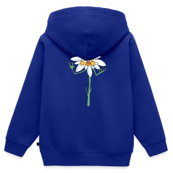Edelweiss - Kinder Premium Organic Zip Hoodie - Royalblau - Hinten - AI Model Kid Male (0cm)