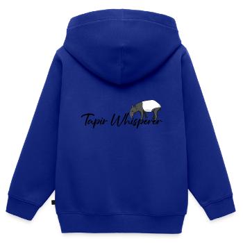 Tapir Zootier - Kinder Premium Organic Zip Hoodie - Royalblau - Hinten - AI Model Kid Male (0cm)