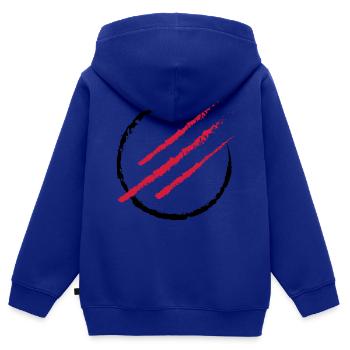 Scratch the Circle - Kinder Premium Organic Zip Hoodie - Royalblau - Hinten - AI Model Kid Male (0cm)