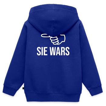 Sie wars - Kinder Premium Organic Zip Hoodie - Royalblau - Hinten - AI Model Kid Male (0cm)