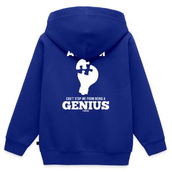 Autismus - Kinder Premium Organic Zip Hoodie - Royalblau - Hinten - AI Model Kid Male (0cm)