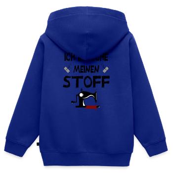 Schneider Lustig - Kinder Premium Organic Zip Hoodie - Royalblau - Hinten - AI Model Kid Male (0cm)