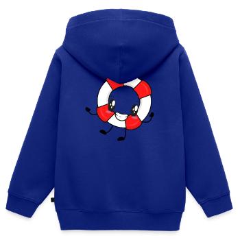 Rettungsring Bademeister Rettungsschwimmer - Kinder Premium Organic Zip Hoodie - Royalblau - Hinten - AI Model Kid Male (0cm)