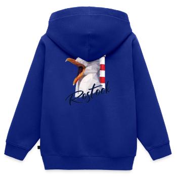 Rostock Hansestadt Rostocker Rostockerin Geschenk - Kinder Premium Organic Zip Hoodie - Royalblau - Hinten - AI Model Kid Male (0cm)