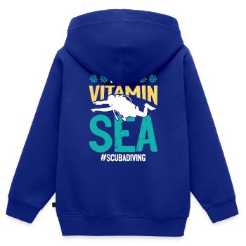 Tauchen Taucher vitamin - Kinder Premium Organic Zip Hoodie - Royalblau - Hinten - AI Model Kid Male (0cm)
