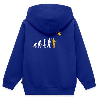 Evolution RC Hubschrauber Ferngesteuert Modellbau - Kinder Premium Organic Zip Hoodie - Royalblau - Hinten - AI Model Kid Male (0cm)