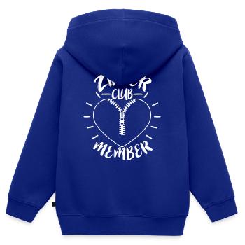 Cadeaux et accessoires pour le rétablissement - Sweat Premium à capuche zippé enfant bio - bleu roi - Dos - AI Model Kid Male (0cm)