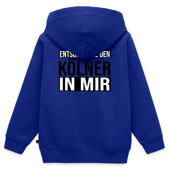 Köln Kölner Kölle Cologne - Kinder Premium Organic Zip Hoodie - Royalblau - Hinten - AI Model Kid Male (0cm)