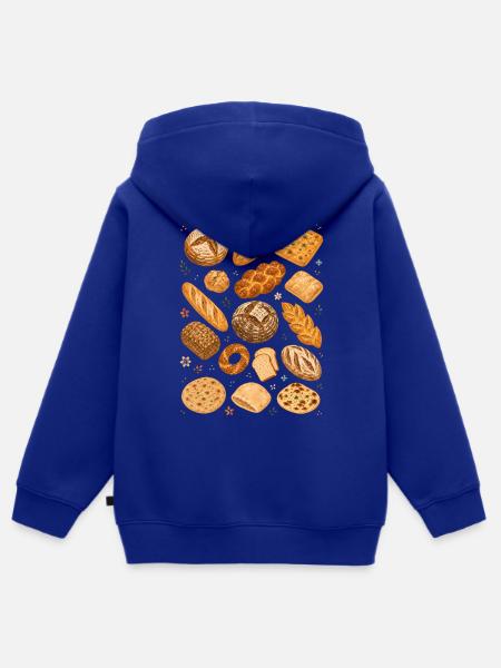 Brotvielfalt | Bäckerei & Sauerteig - Kinder Premium Organic Zip Hoodie - Royalblau