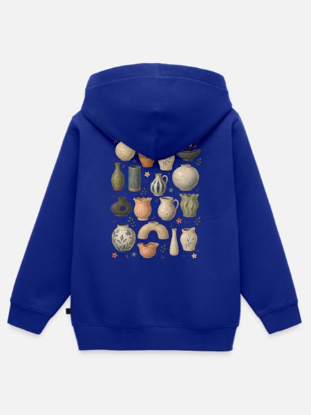 Keramikvasen | Töpfern & Wohnkunst - Kinder Premium Organic Zip Hoodie - Royalblau