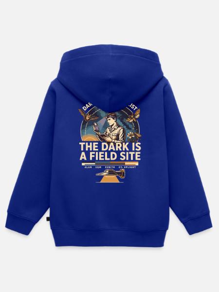 Nächtliche Feldforschung - Kinder Premium Organic Zip Hoodie - Royalblau