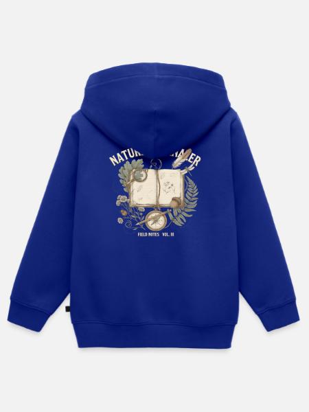 Nature Journaler Naturjournal - Kinder Premium Organic Zip Hoodie - Royalblau