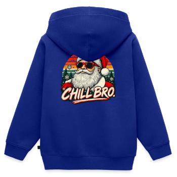  Cooler Santa Claus Sonnenbrille Chill Bro - Kinder Premium Organic Zip Hoodie - Royalblau - Hinten - AI Model Kid Male (0cm)