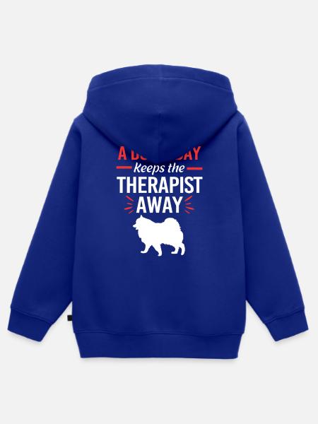 Therapiehund - Kinder Premium Organic Zip Hoodie - Royalblau