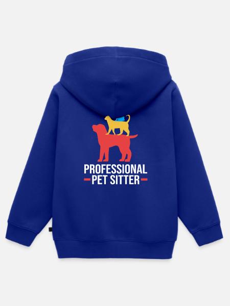 Haustier Sitter Haustiere Babysitter - Kinder Premium Organic Zip Hoodie - Royalblau