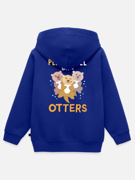 Otter Spruch Humor - Kinder Premium Organic Zip Hoodie - Royalblau