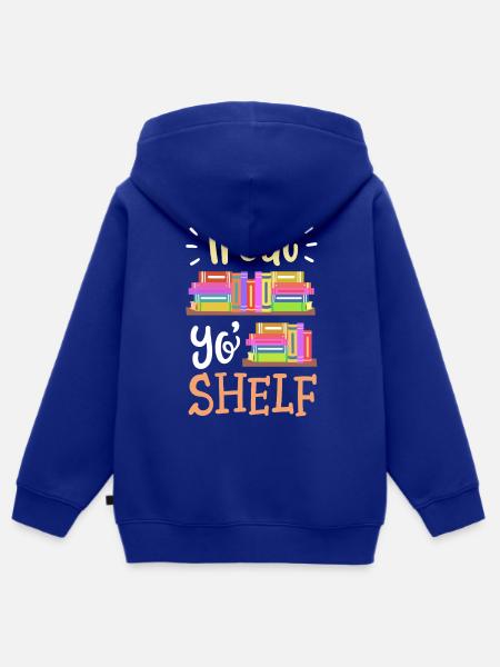 Bücherregal Spruch Humor - Kinder Premium Organic Zip Hoodie - Royalblau