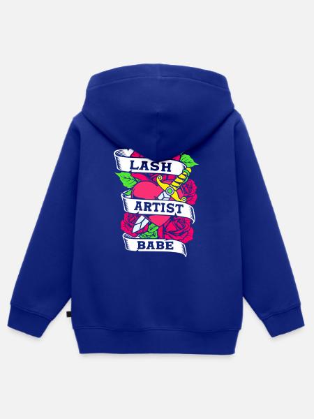 Make-up Kosmetik Kosmetikerin - Kinder Premium Organic Zip Hoodie - Royalblau