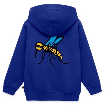 Mücke 2405 - Kinder Premium Organic Zip Hoodie - Royalblau - Hinten - AI Model Kid Male (0cm)