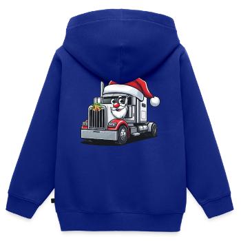 Amerikanischer LKW - Kinder Premium Organic Zip Hoodie - Royalblau - Hinten - AI Model Kid Male (0cm)