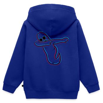 dabbing ghost Halloween - Kids Premium Organic Zip-up Hoodie - royal blue - Back - AI Model Kid Male (0cm)