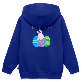 Frohe Ostern - Kinder Premium Organic Zip Hoodie - Royalblau - Hinten - AI Model Kid Male (0cm)
