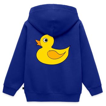Ente Entchen Quietscheente Quak - Kinder Premium Organic Zip Hoodie - Royalblau - Hinten - AI Model Kid Male (0cm)