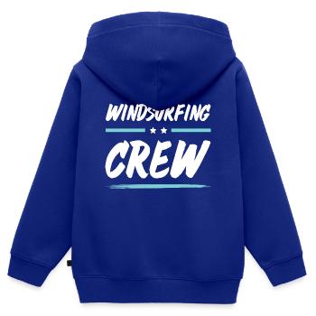 Windsurfing Crew - Kinder Premium Organic Zip Hoodie - Royalblau - Hinten - AI Model Kid Male (0cm)