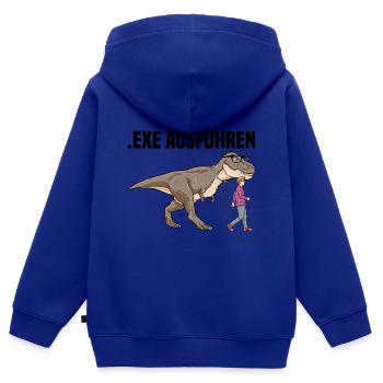 Informatiker Programmierer Sprüche - Kinder Premium Organic Zip Hoodie - Royalblau - Hinten - AI Model Kid Male (0cm)