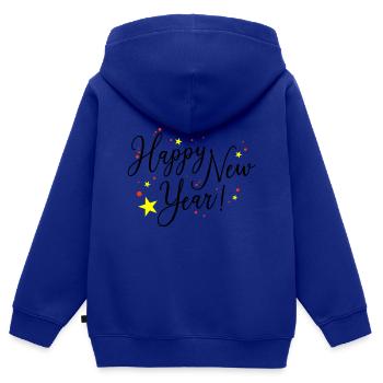 Happy New Year New Year New Year's Eve - Kids Premium Organic Zip-up Hoodie - royal blue - Back - AI Model Kid Male (0cm)