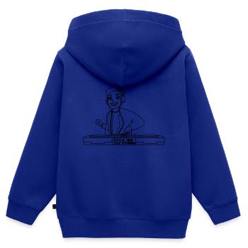 DJ / Turntables - Kids Premium Organic Zip-up Hoodie - royal blue - Back - AI Model Kid Male (0cm)