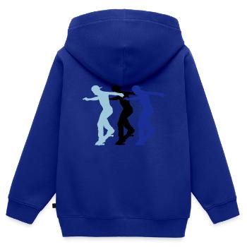 skaters - Kinder Premium Organic Zip Hoodie - Royalblau - Hinten - AI Model Kid Male (0cm)