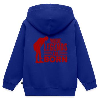 Golf - Golfclub Goldspieler Birdie Elite Luxus - Kinder Premium Organic Zip Hoodie - Royalblau - Hinten - AI Model Kid Male (0cm)