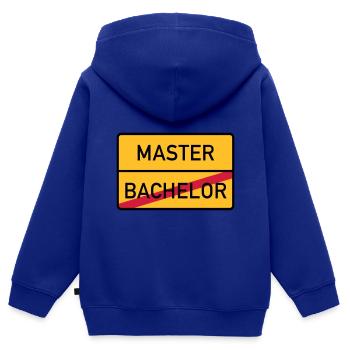 master - Kinder Premium Organic Zip Hoodie - Royalblau - Hinten - AI Model Kid Male (0cm)