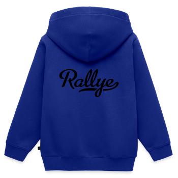 Rallye - Kinder Premium Organic Zip Hoodie - Royalblau - Hinten - AI Model Kid Male (0cm)