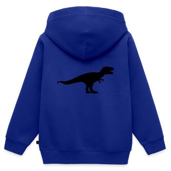 T-Rex - Kinder Premium Organic Zip Hoodie - Royalblau - Hinten - AI Model Kid Male (0cm)