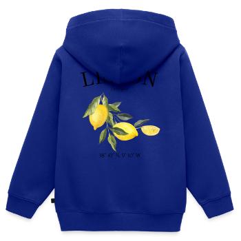 Lissabon - Portugal - Portugiesisch - Porto - Kinder Premium Organic Zip Hoodie - Royalblau - Hinten - AI Model Kid Male (0cm)