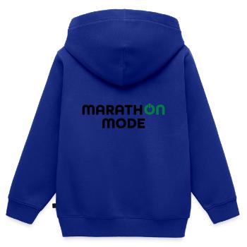 marathon - Kids Premium Organic Zip-up Hoodie - royal blue - Back - AI Model Kid Male (0cm)