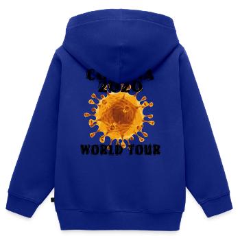 CORONA WORLD TOUR - Kinder Premium Organic Zip Hoodie - Royalblau - Hinten - AI Model Kid Male (0cm)