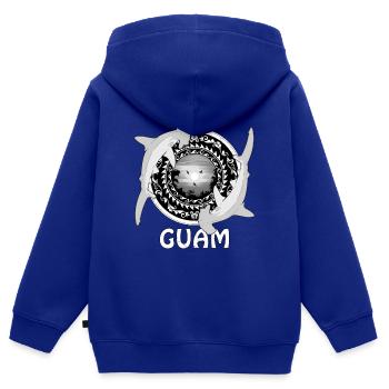 Guam Hammerhai - Kinder Premium Organic Zip Hoodie - Royalblau - Hinten - AI Model Kid Male (0cm)