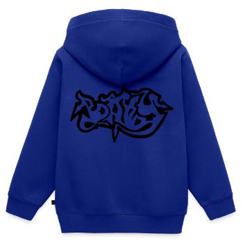 Bébé - Sweat Premium à capuche zippé enfant bio - bleu roi - Dos - AI Model Kid Male (0cm)