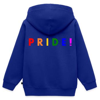 Pride - Kinder Premium Organic Zip Hoodie - Royalblau - Hinten - AI Model Kid Male (0cm)